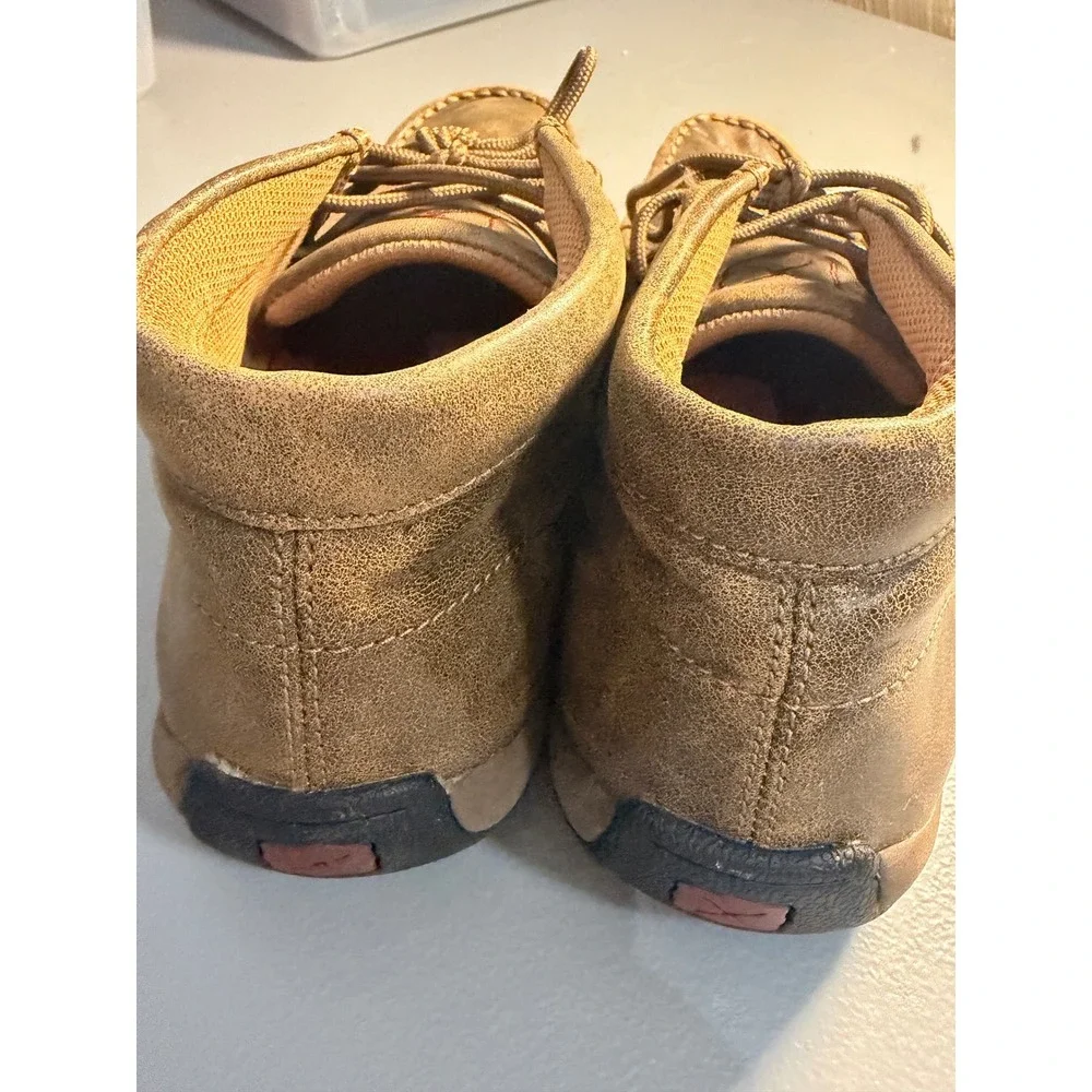 Twisted X Driving Moc Chukka Boots Mens 7.5 Brown Leather MDM0003 Moccasin Toe